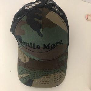 Smile More Camo Hat
